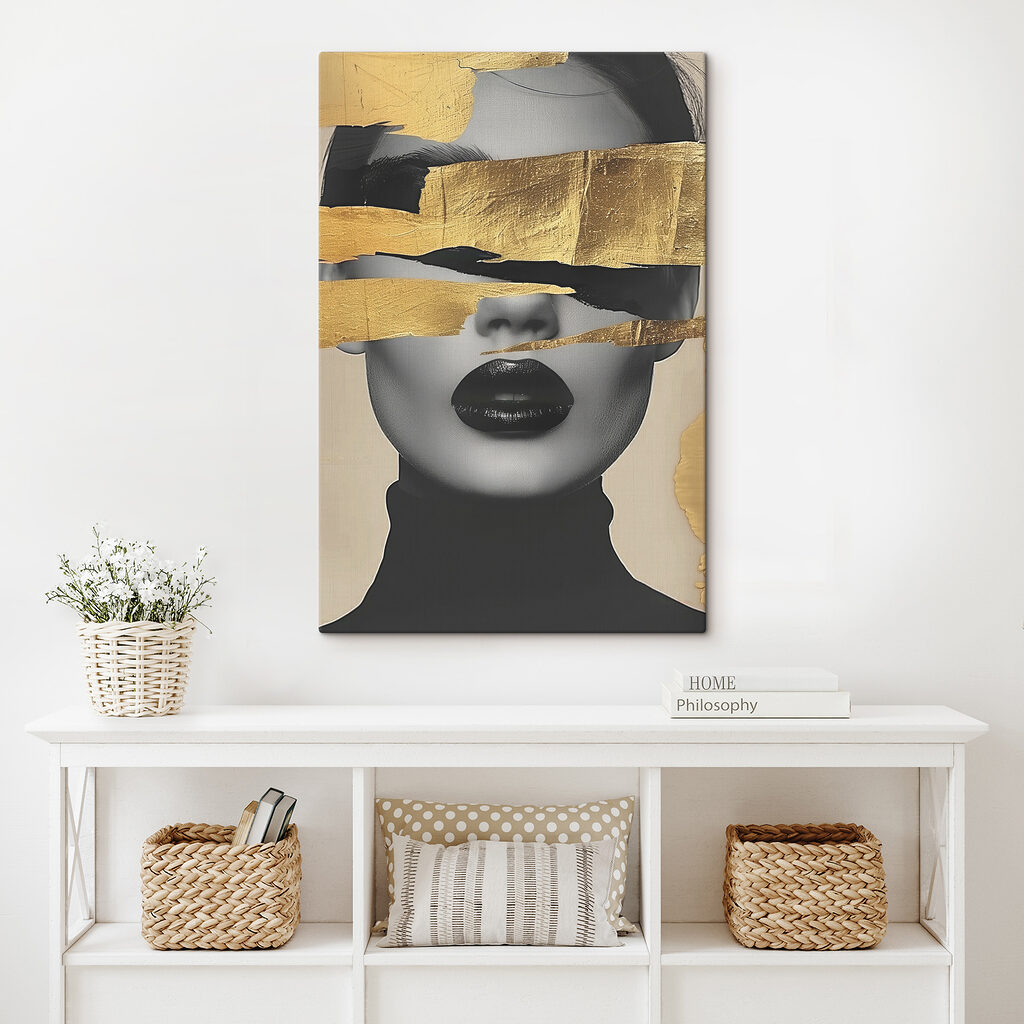 Abstracte elegantie met gedurfde streken in een interieur