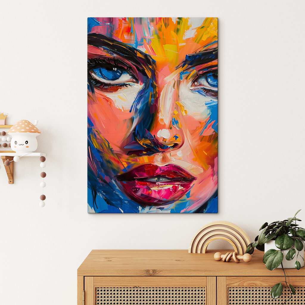 Blauwe ogen tussen verf — interieur 1