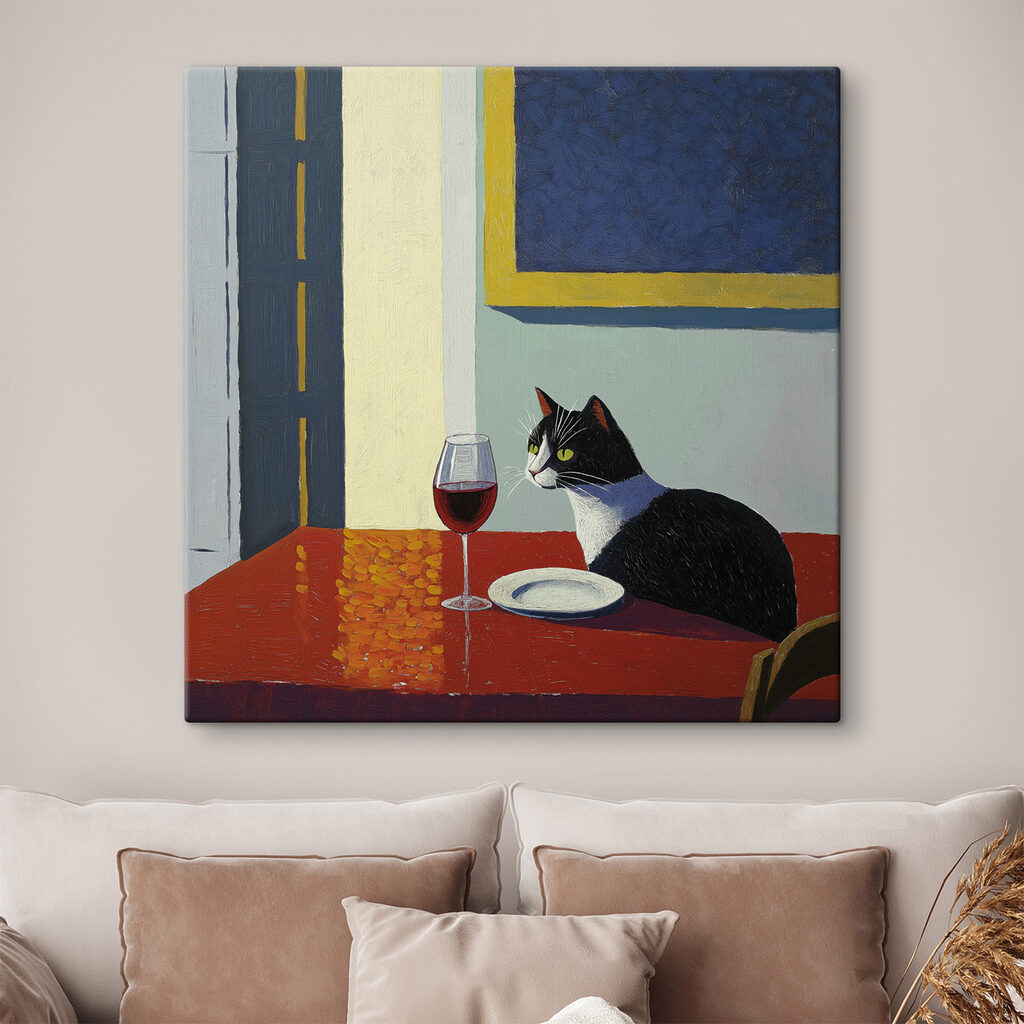 Kat aan de wijntafel — interieur 1