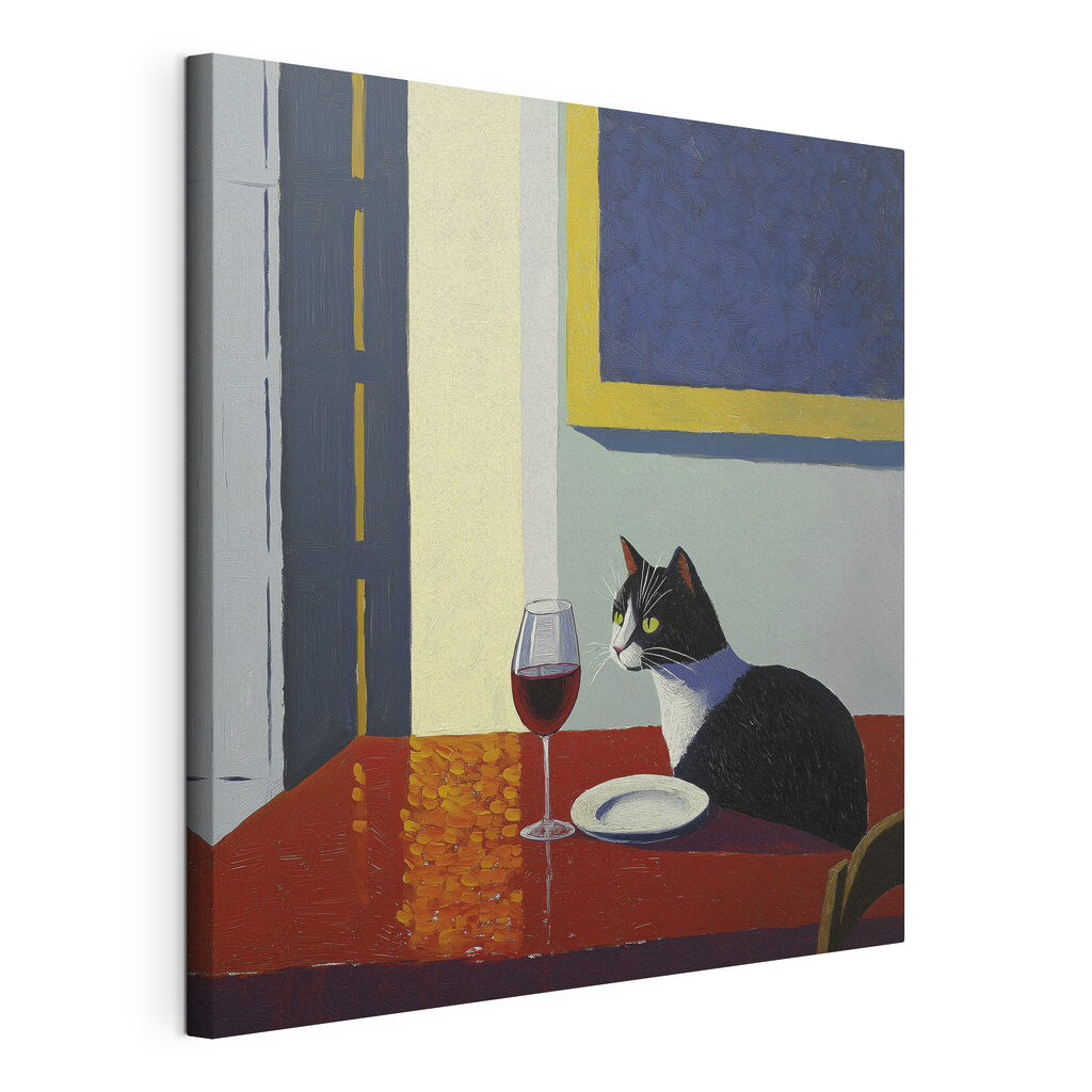 Kat aan de wijntafel — productweergave