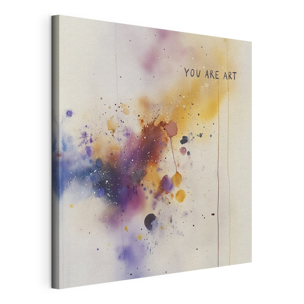 Jij bent een kunstwerk, gespannen canvas met doorlopende rand