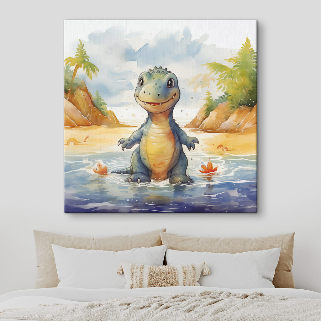 Dinosaurus in een strandbad — interieur 2