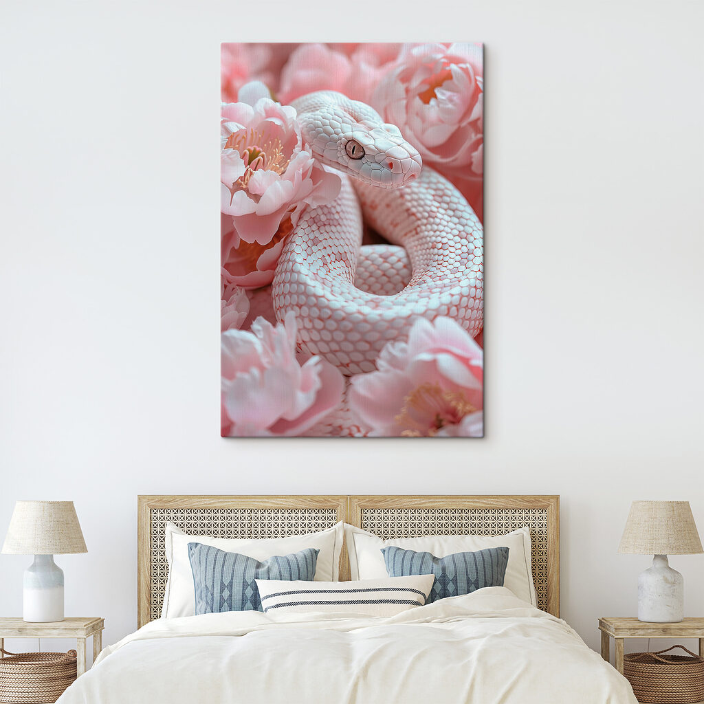 Slangenblik tussen roze rozen — interieur 2