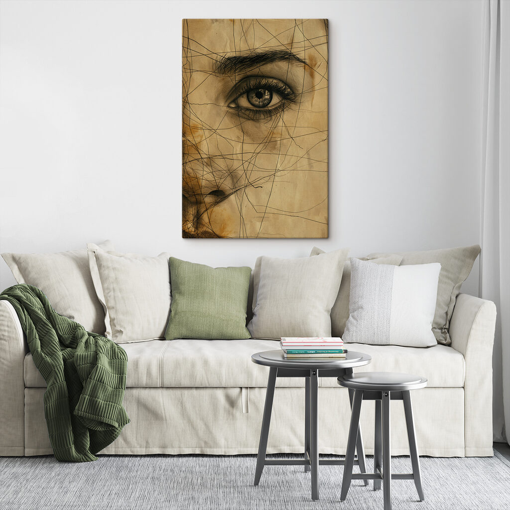 Een oog tussen potloodlijnen — interieur 1