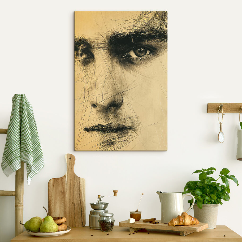Een blik in houtskoollijnen — interieur 1