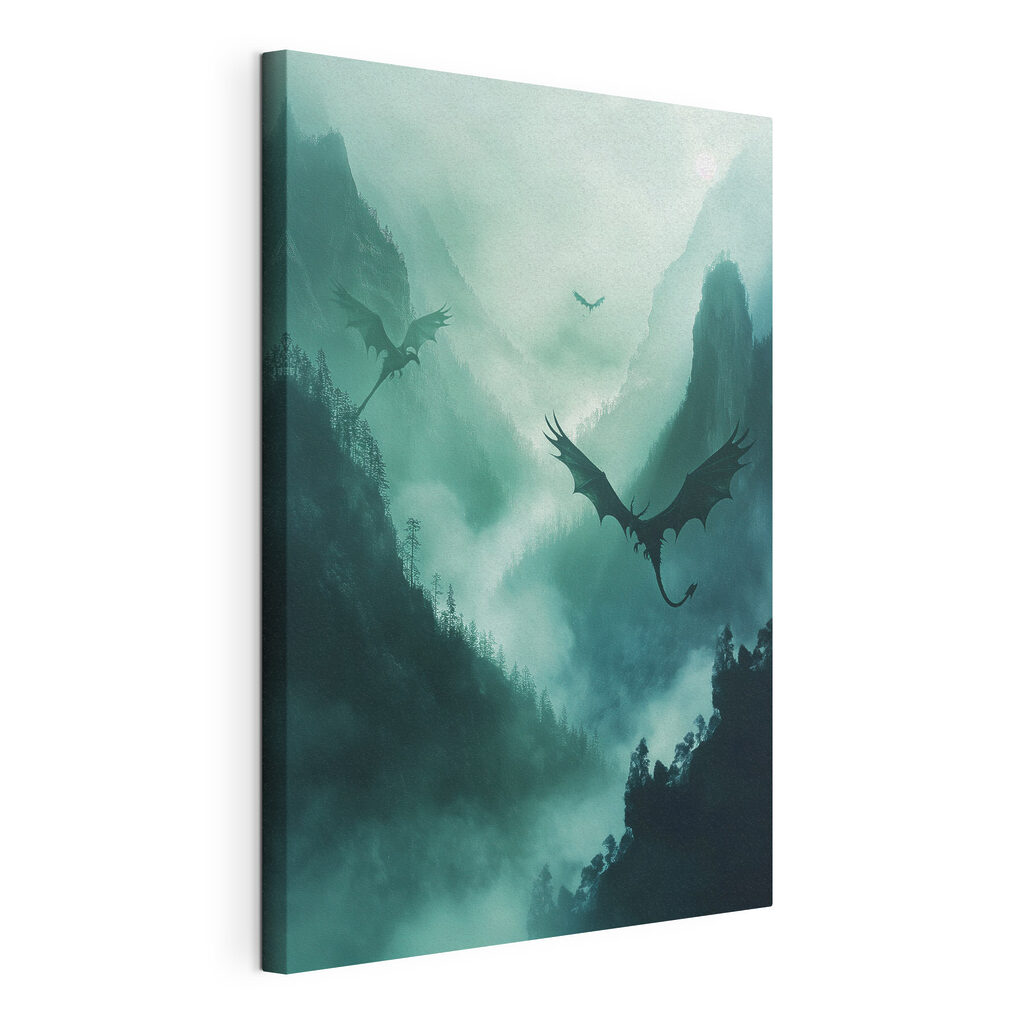 Draken in de mist — productweergave