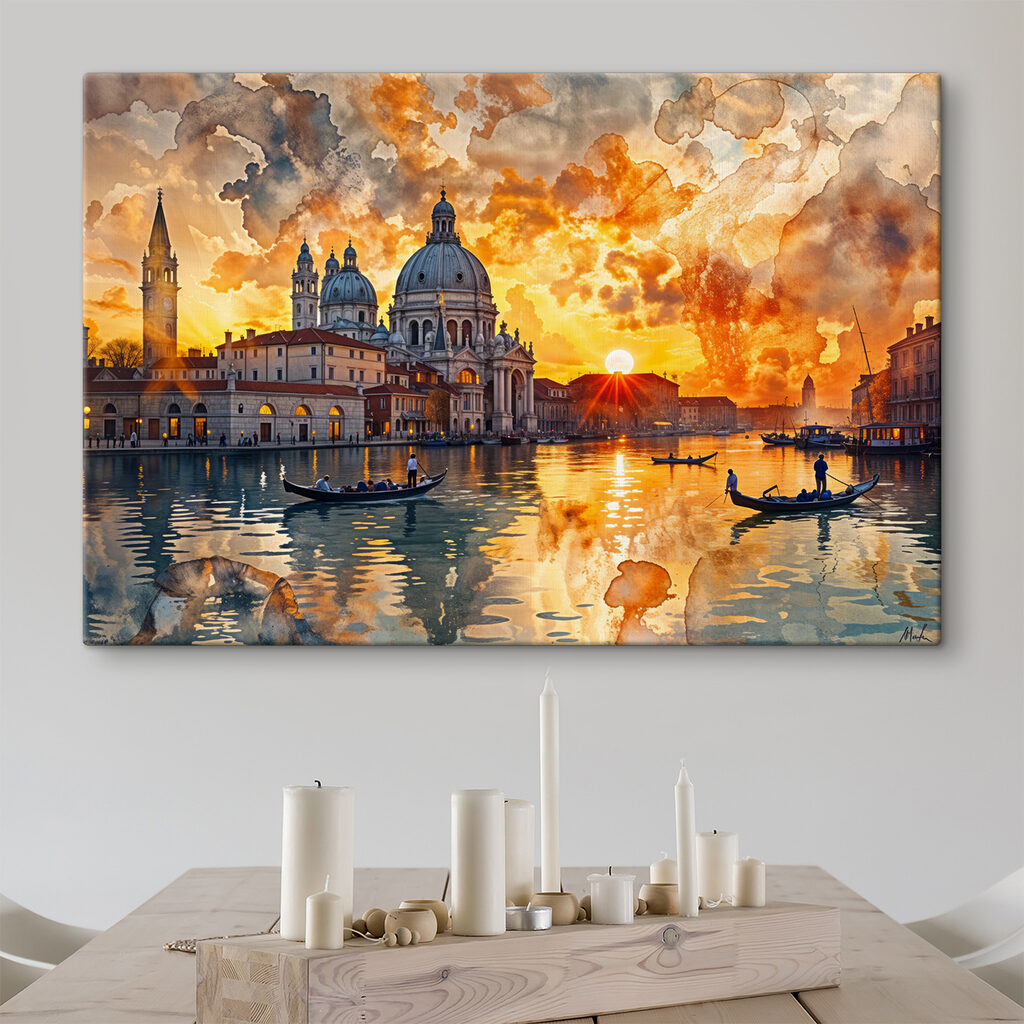 Water met een gebouw en een boot erin in een interieur