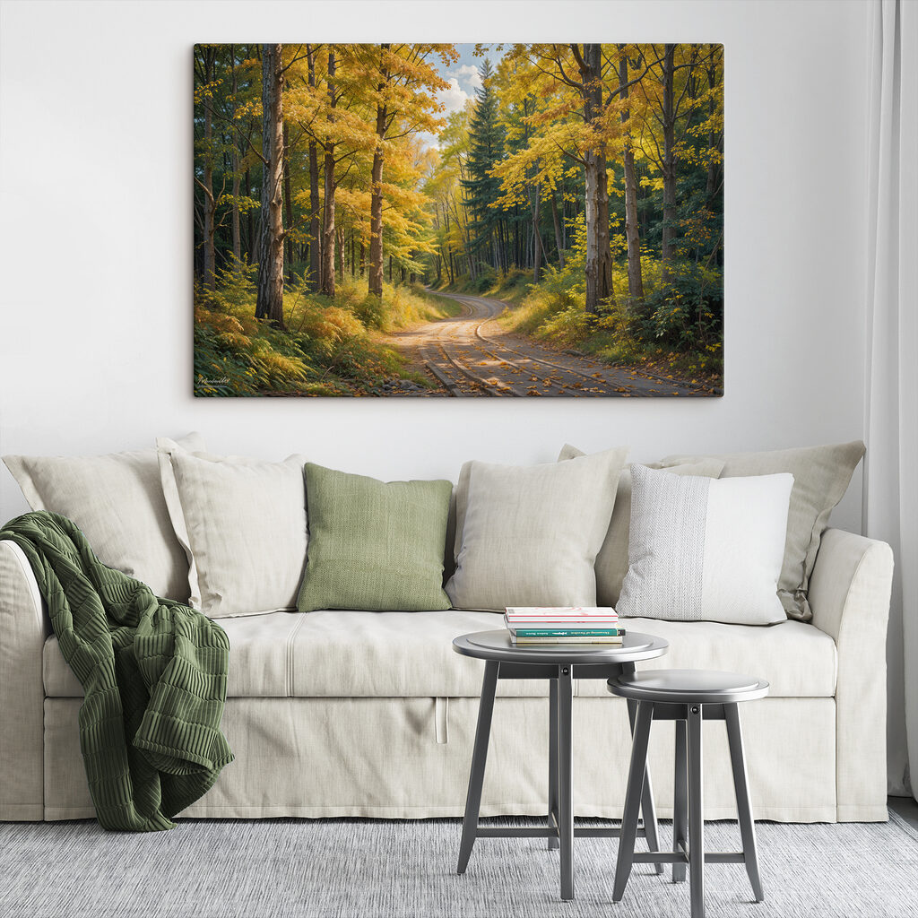 Een bospad onder herfstgoud — interieur 2