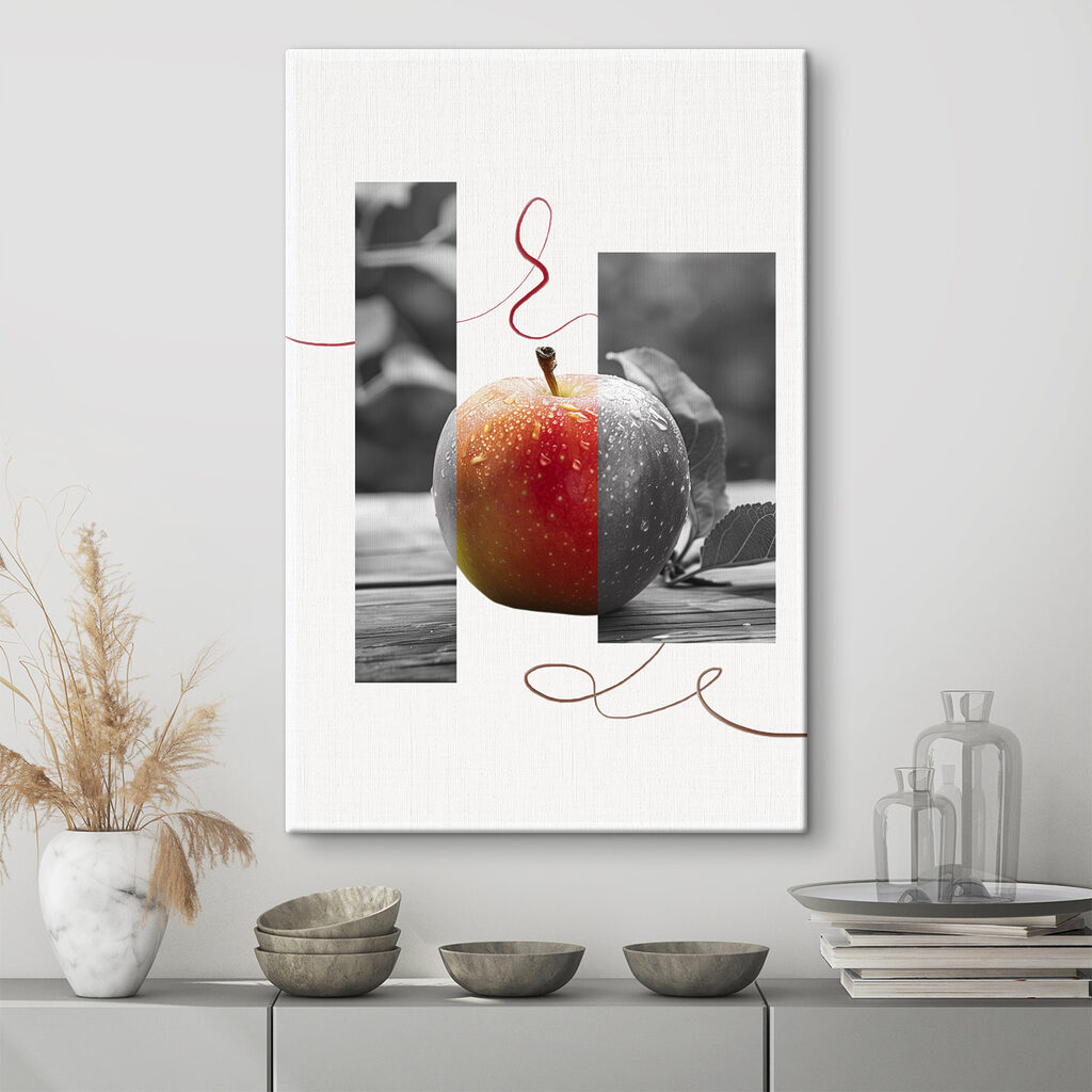 Rode draad rond appel — interieur 1