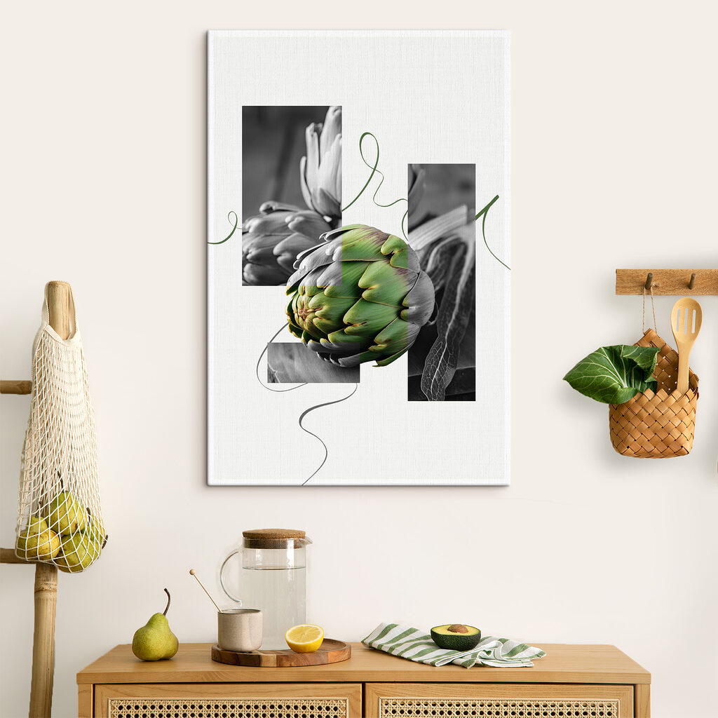 Een artisjok tussen fotovlakken — interieur 1