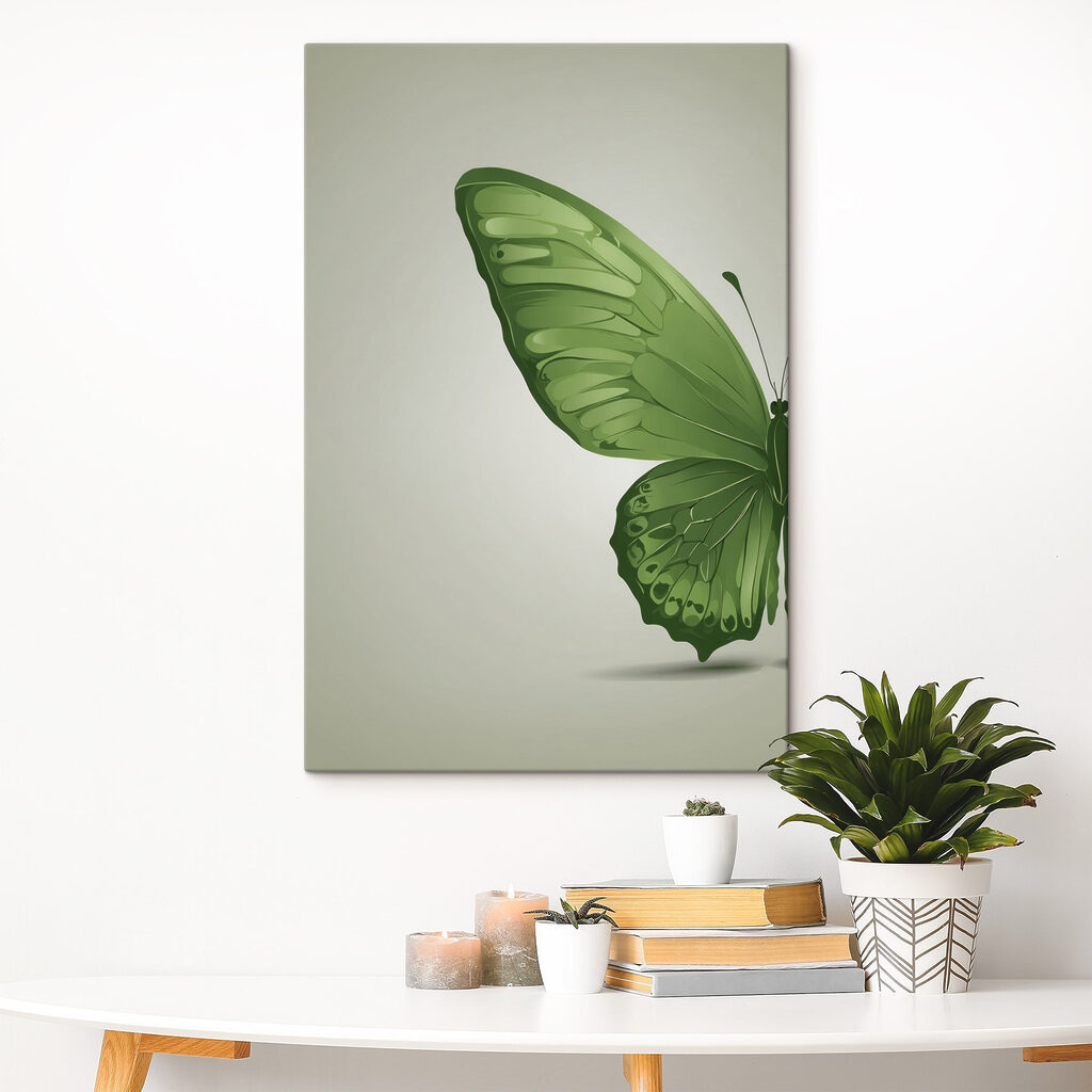 Groene vleugel tegen grijsgroen — interieur 4