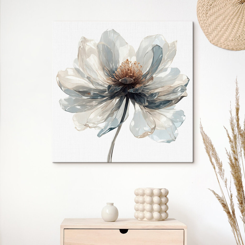 Bloemblaadjes in koele aquarel — interieur 4
