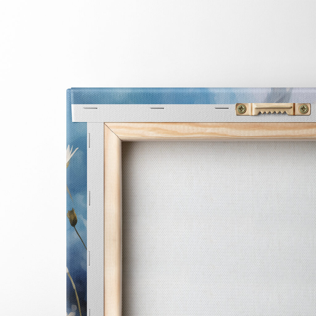 Hondje springt door bloemen — achterkant