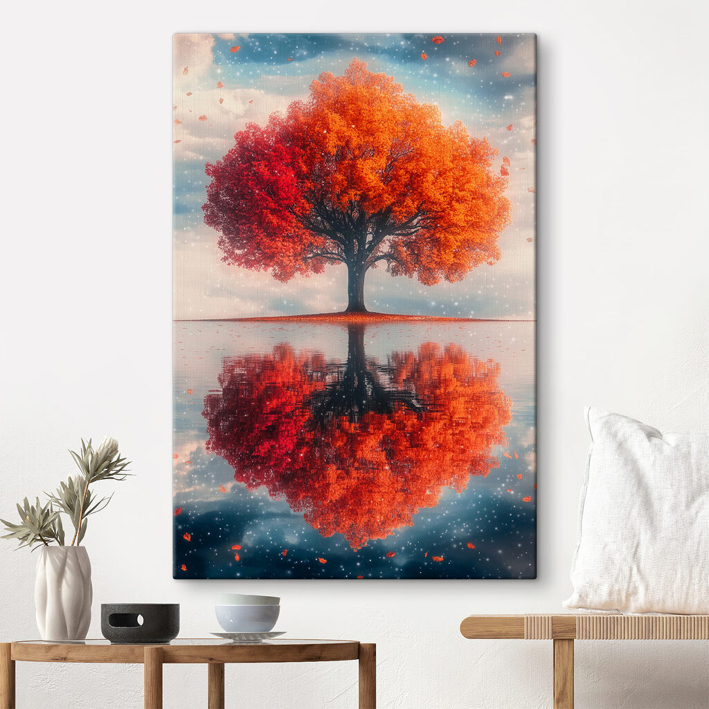 Een herfstboom verdubbelt zich — interieur 3