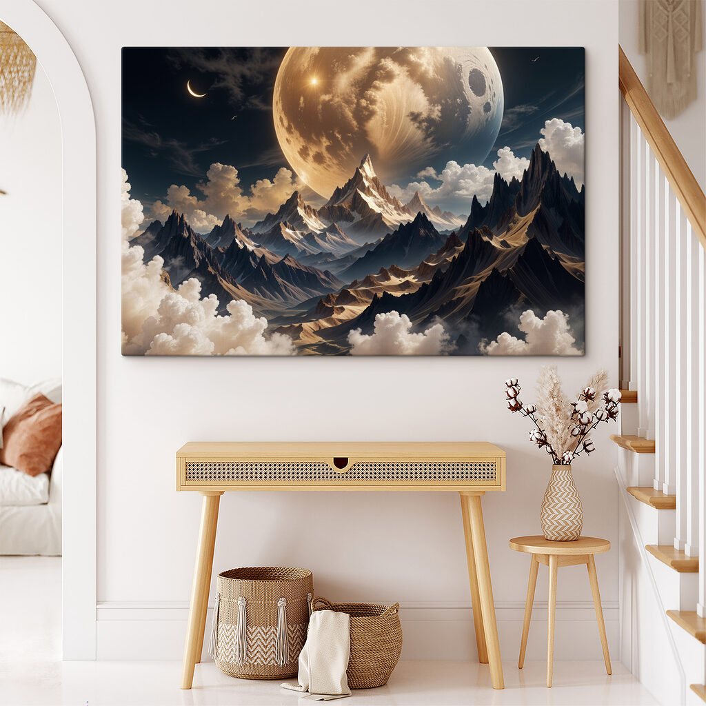 Maan boven donkere bergspitsen — interieur 2