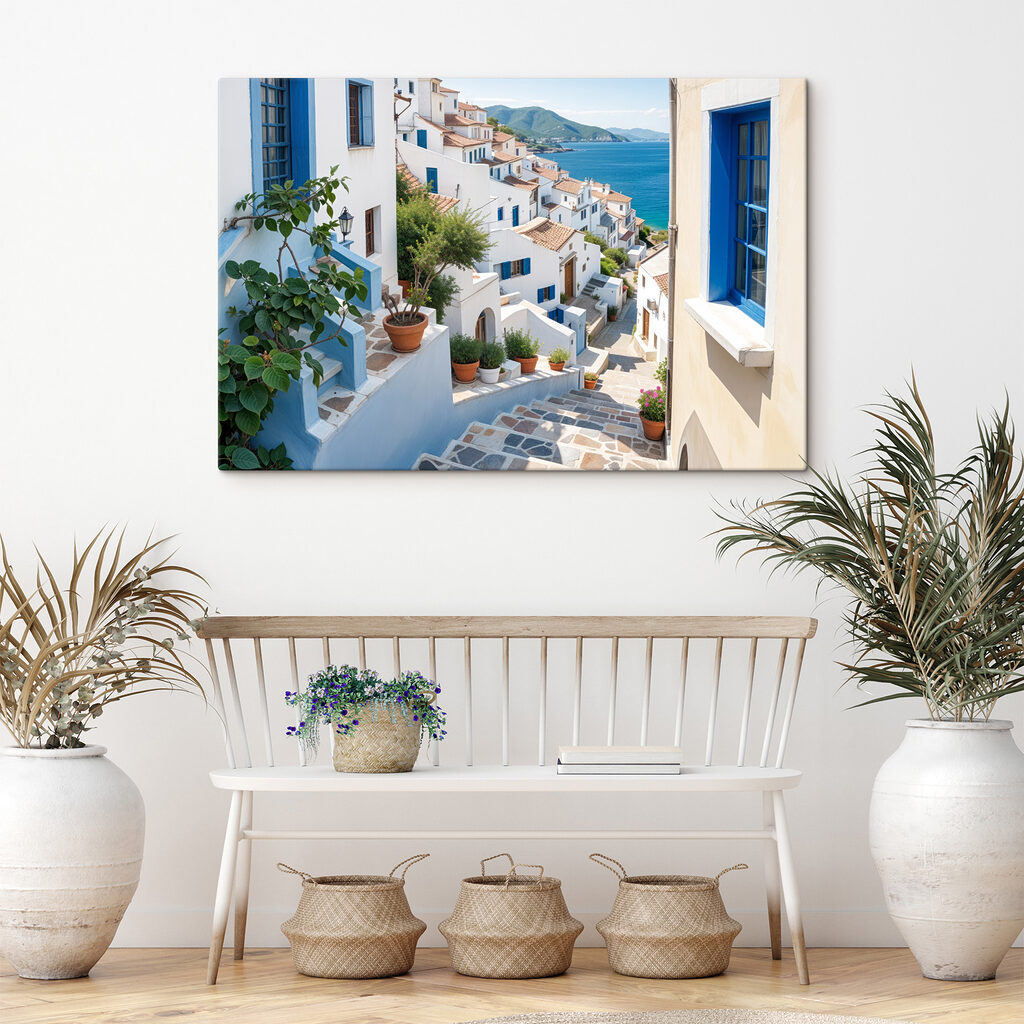 Witte stegen, blauwe deuren — interieur 2