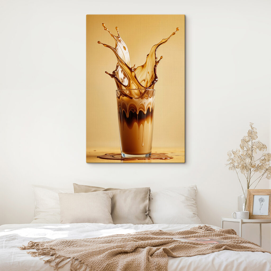 Een glas met koffiespatten — interieur 2