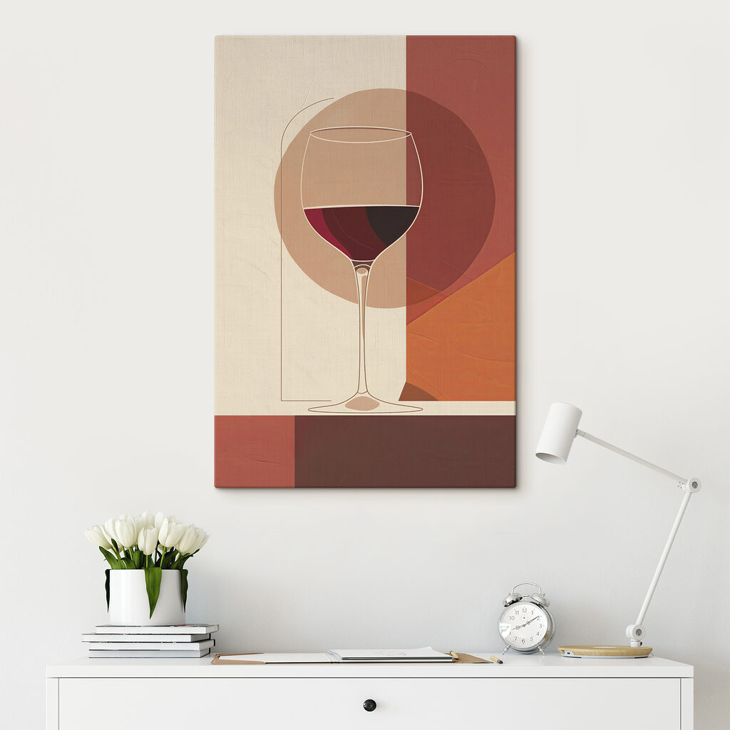 Een wijnglas in aardetinten — interieur 2