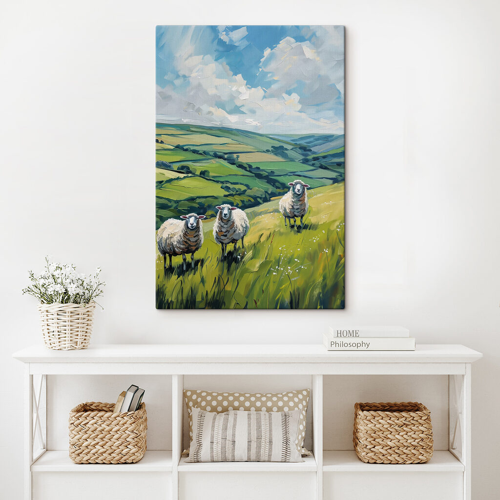 Schapen boven groene dalen — interieur 2