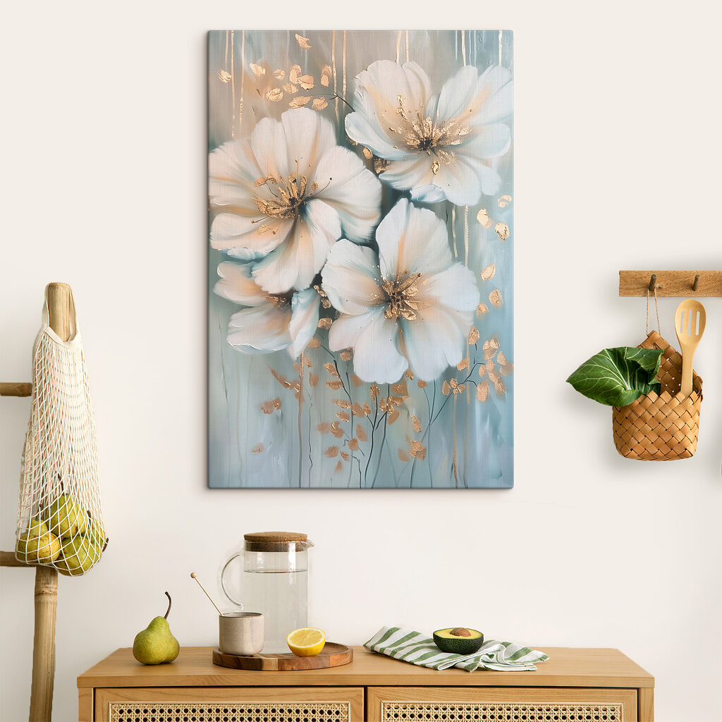 Bloemen tussen blauwe banen — interieur 2