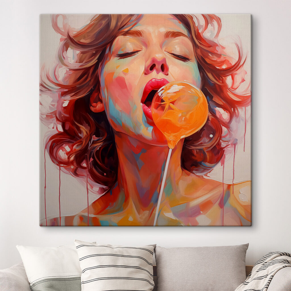 Een kauwgombubbel in oranje — interieur 1