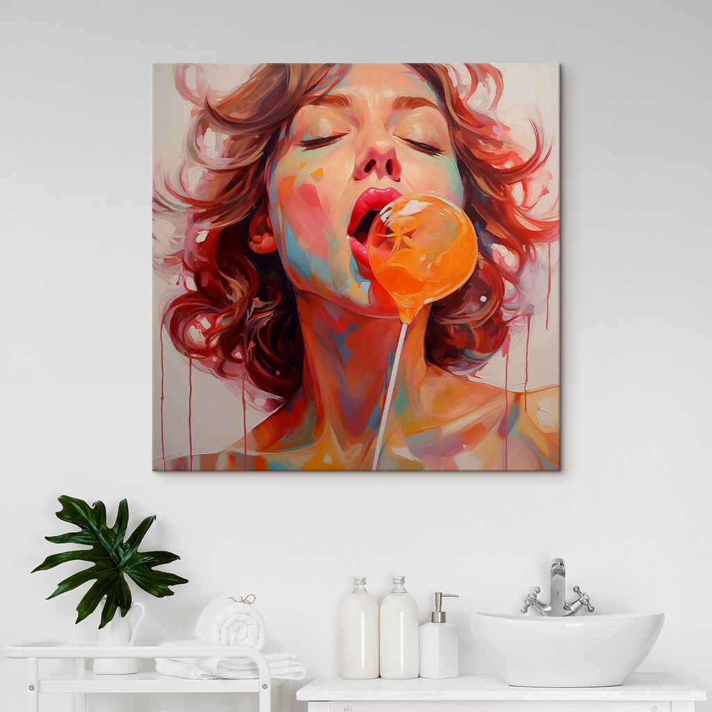 Een kauwgombubbel in oranje — interieur 2