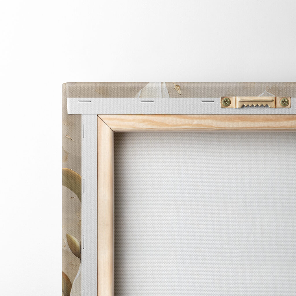Magnoliatak op warm beige — achterkant