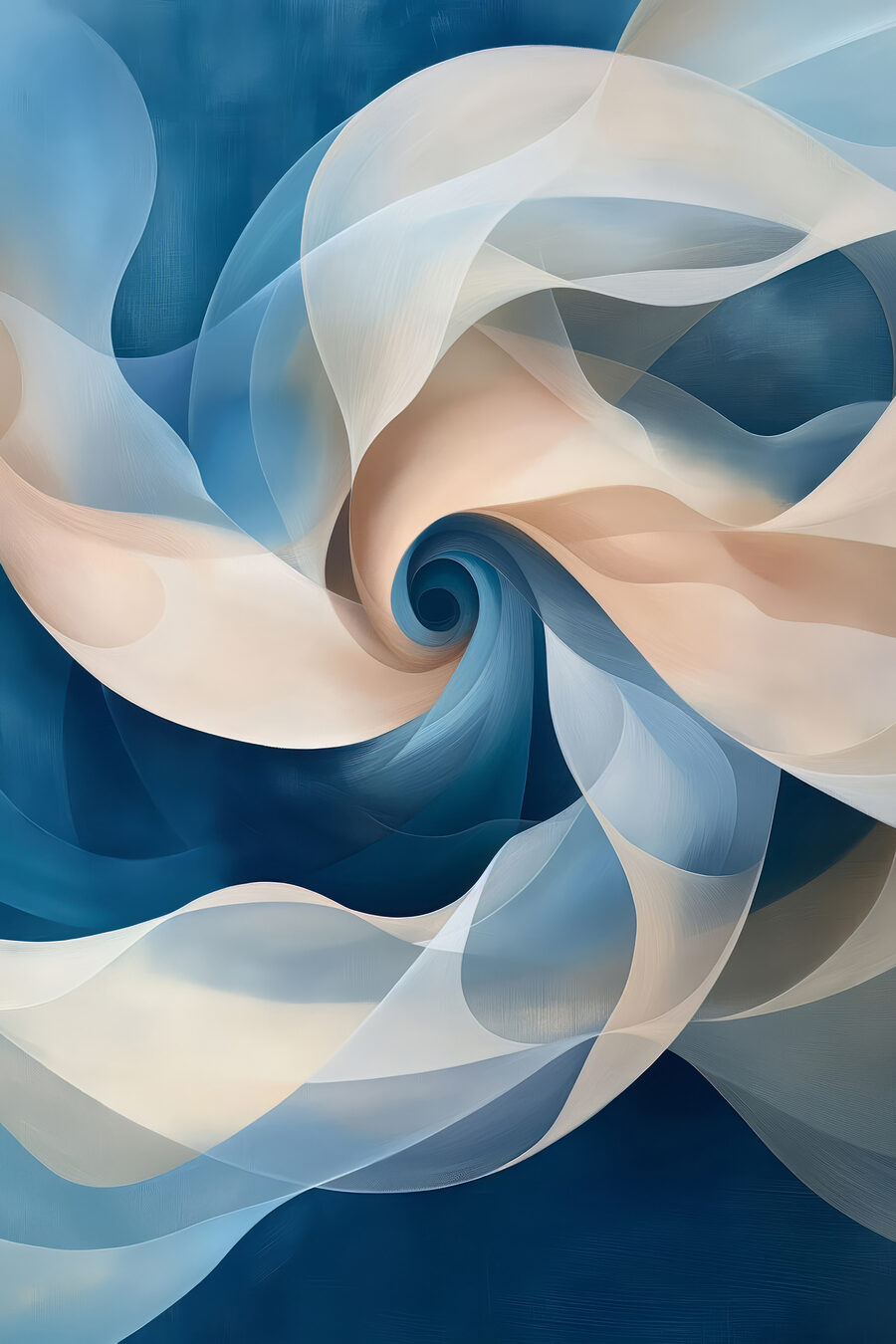 Een wervel in blauw — volledig ontwerp