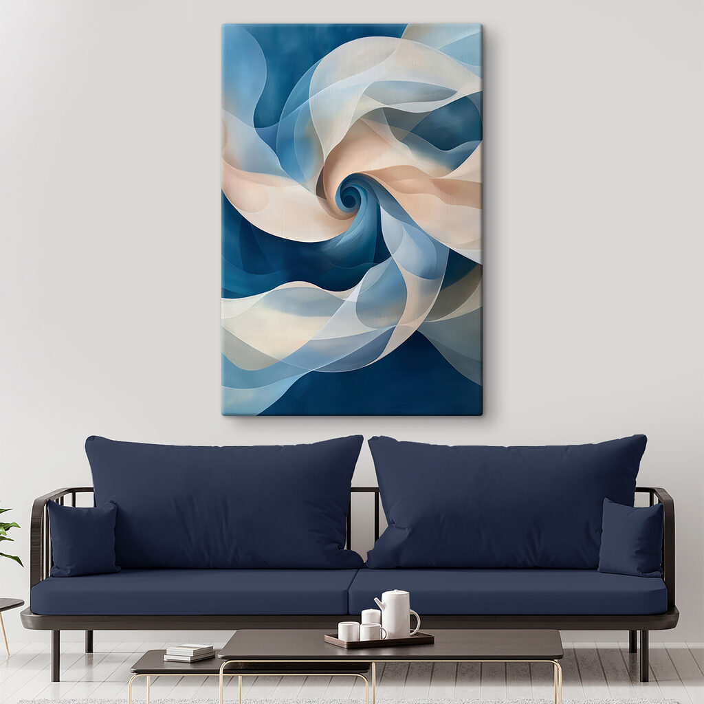 Een wervel in blauw — interieur 1