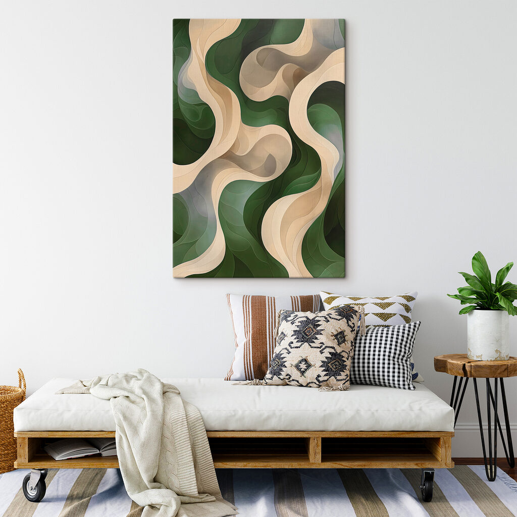 Groene bochten in zandtinten — interieur 1