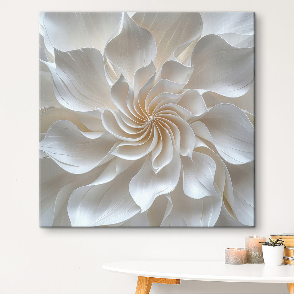 Een witte bloemenspiraal — interieur 2