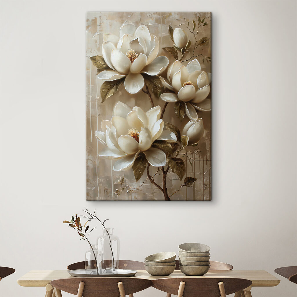 Magnolia in verweerde zandtinten — interieur 1