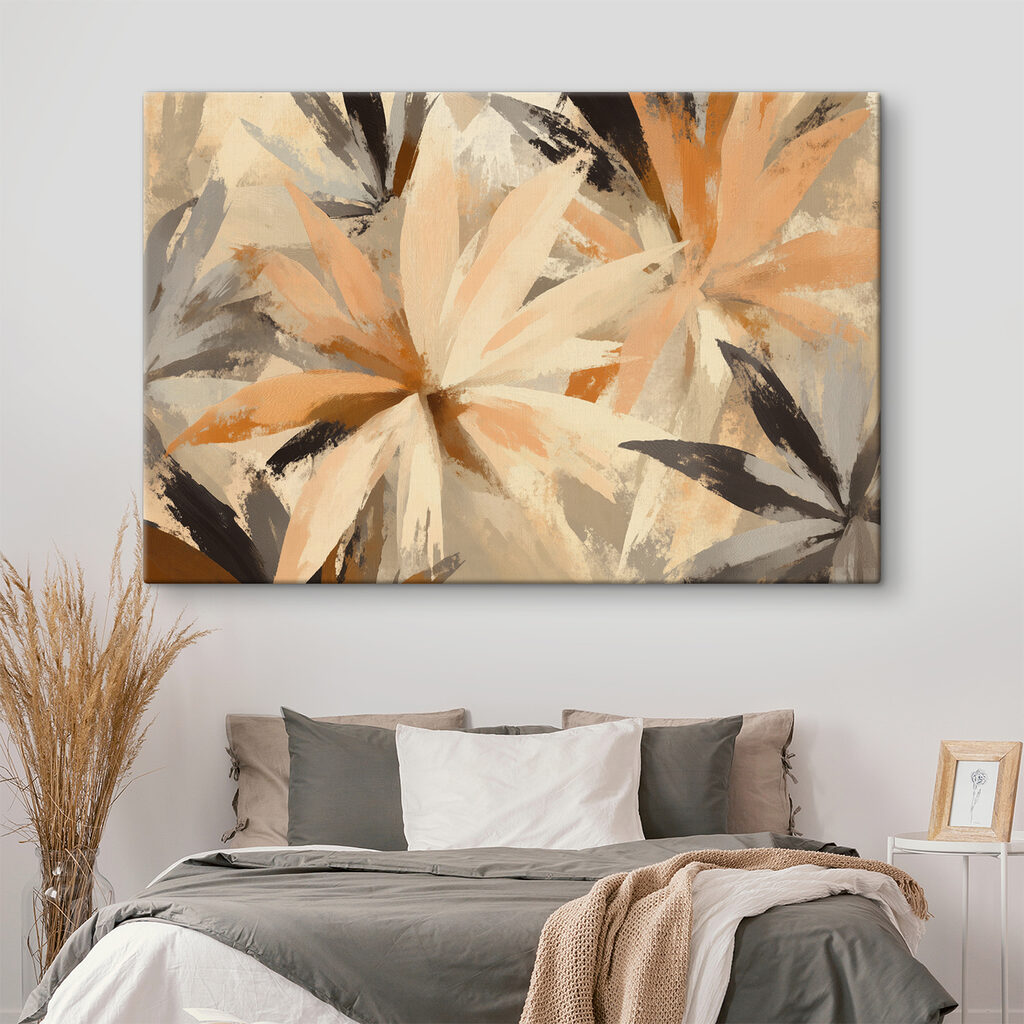 Bladeren in brede aardetinten — interieur 2