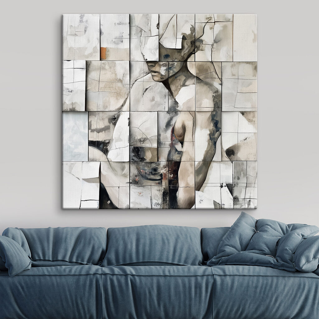Lichaam tussen bleke tegels — interieur 1