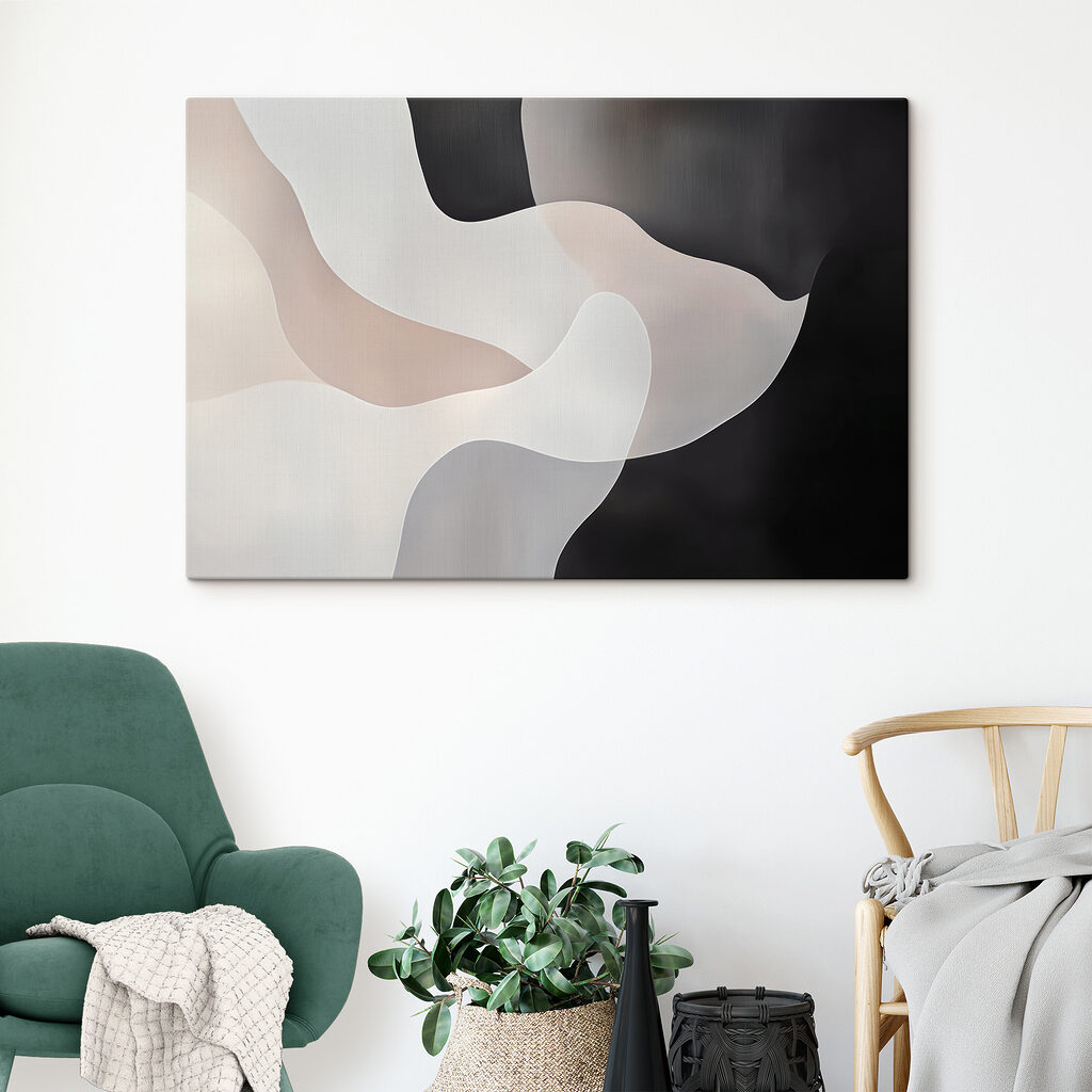 Zwartwit in zachte rondingen — interieur 3