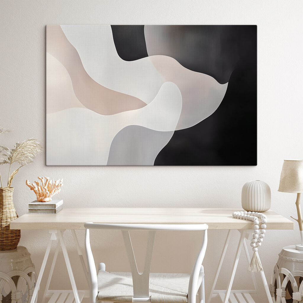 Zwartwit in zachte rondingen — interieur 4