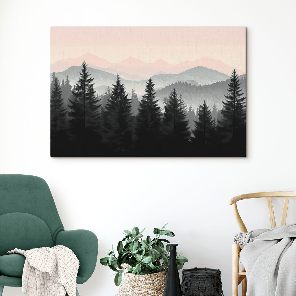 Dennen voor roze horizon — interieur 2