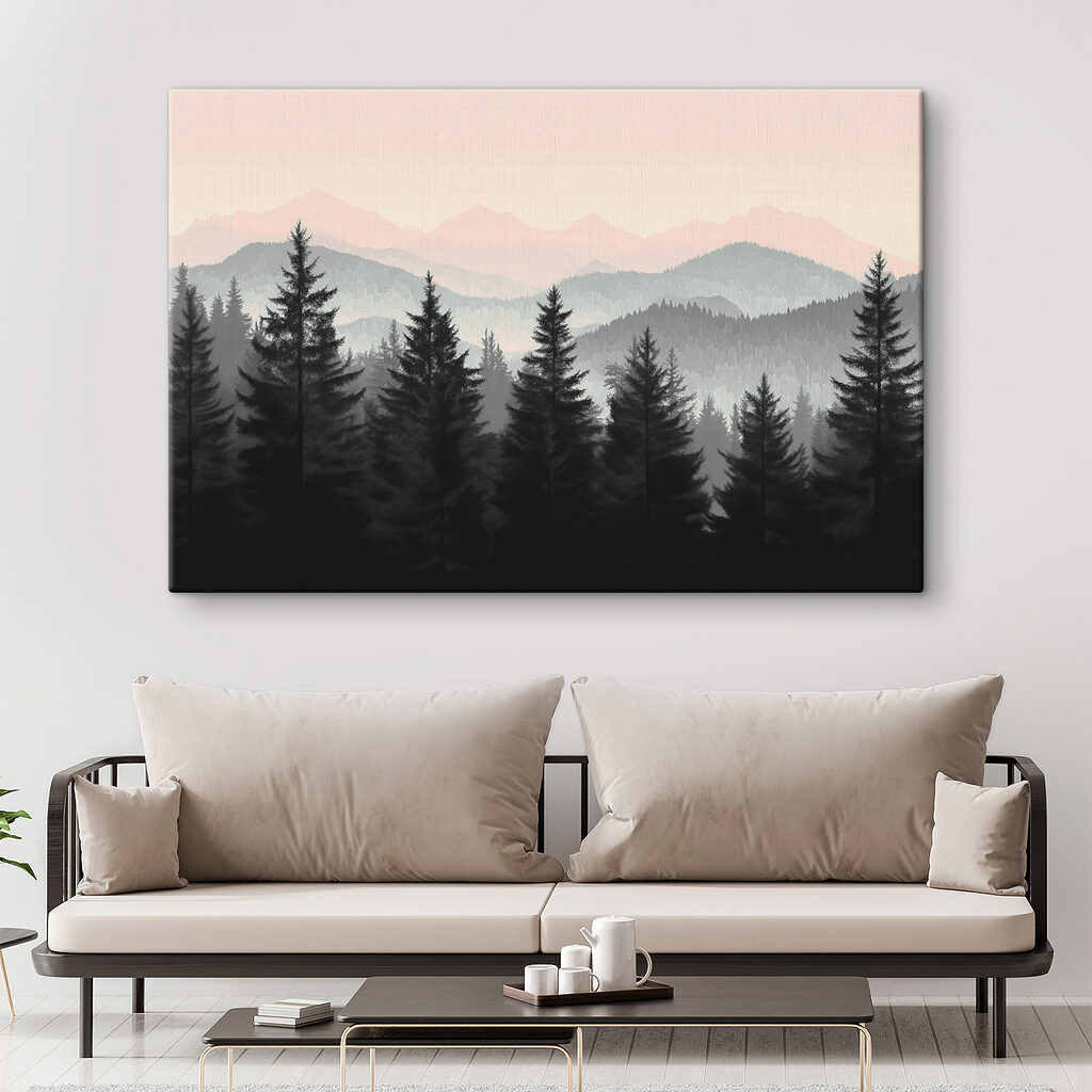 Dennen voor roze horizon — interieur 3
