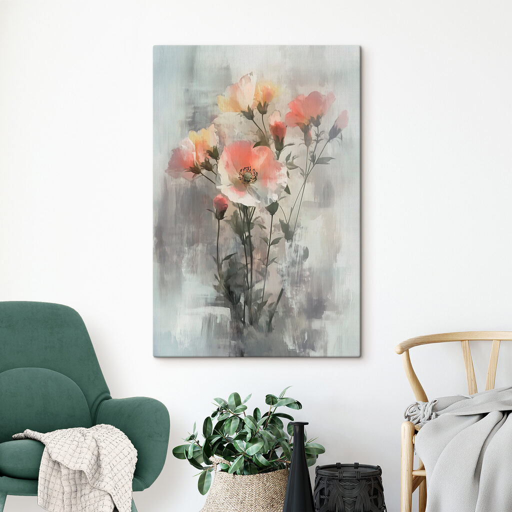 Klaprozen achter bleke verf — interieur 4