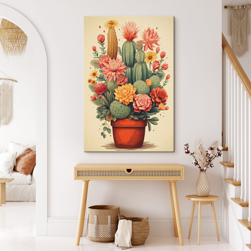 Een cactuspot vol bloei — interieur 2
