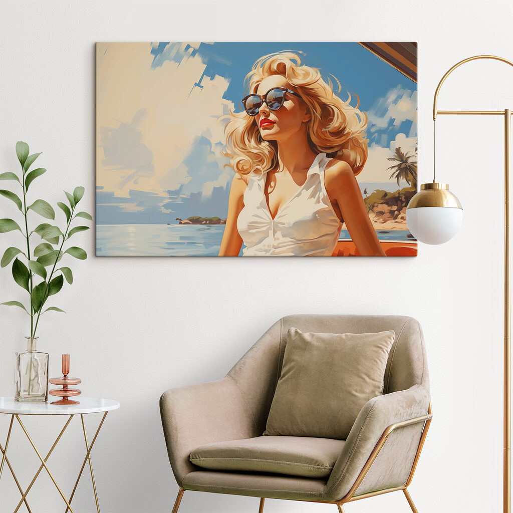 Zonnebril onder een zomerlucht — interieur 1