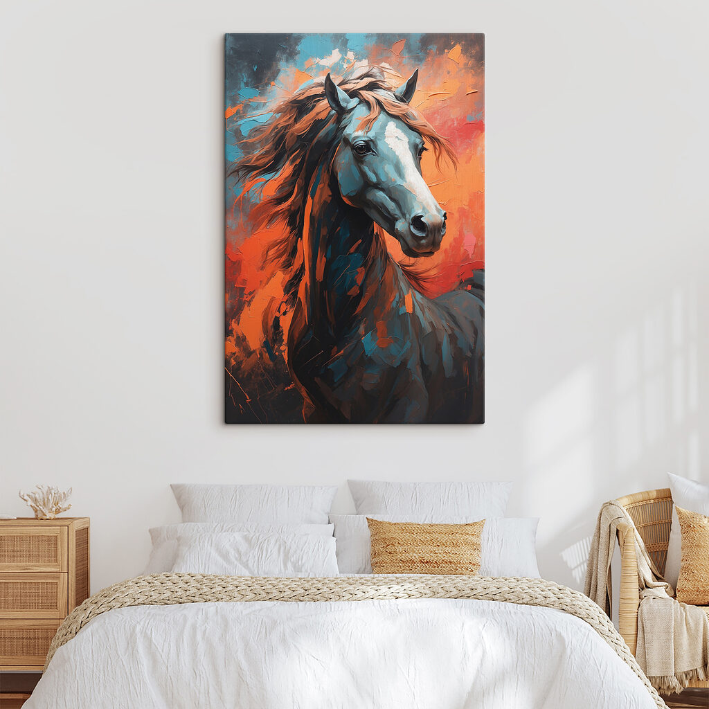 Paardenmanen in warme verfstreken — interieur 2