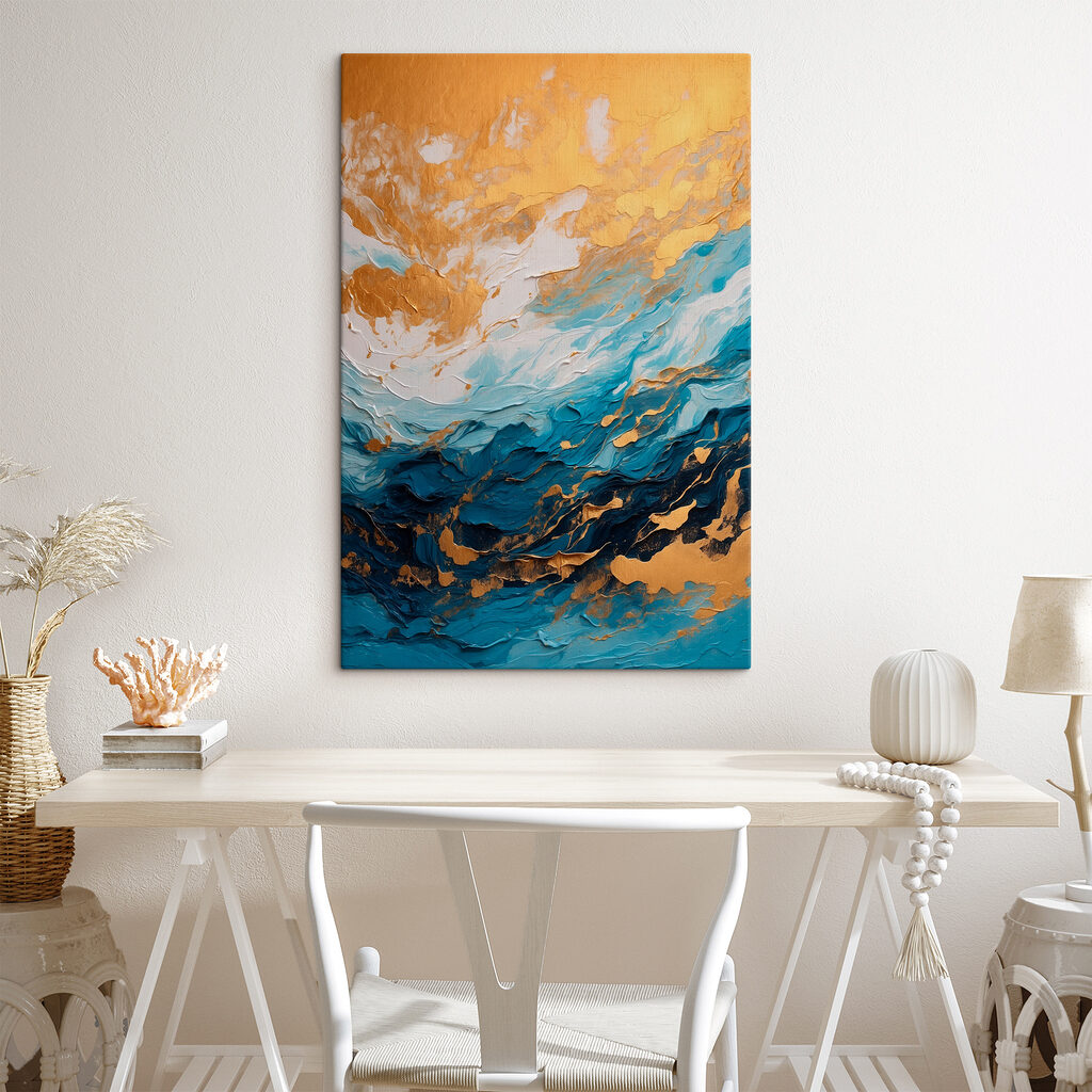 Gouden wolken, blauwe bergkammen — interieur 1