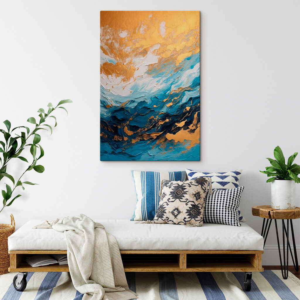 Gouden wolken, blauwe bergkammen — interieur 2