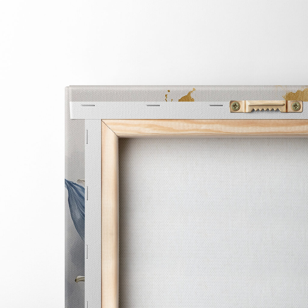 Lelie tussen gouden spatten — achterkant