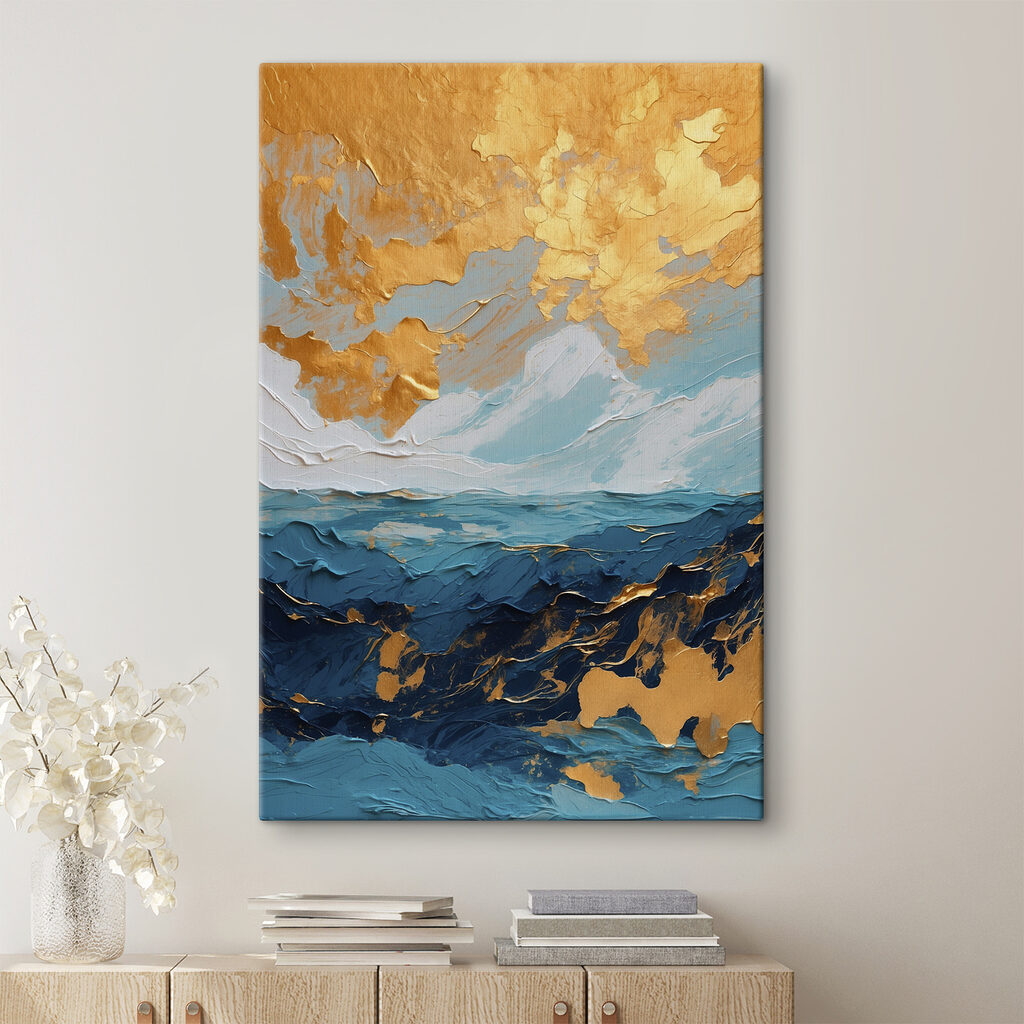 Goudkleurige lucht boven diepblauw — interieur 2