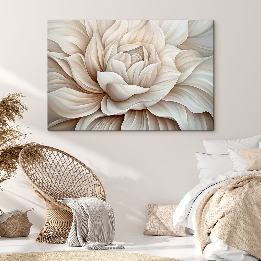 Witte blaadjes in werveling — interieur 2