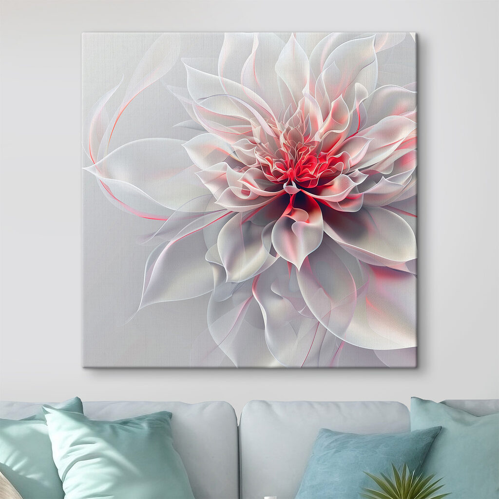 Bloem met rozerood hart — interieur 1