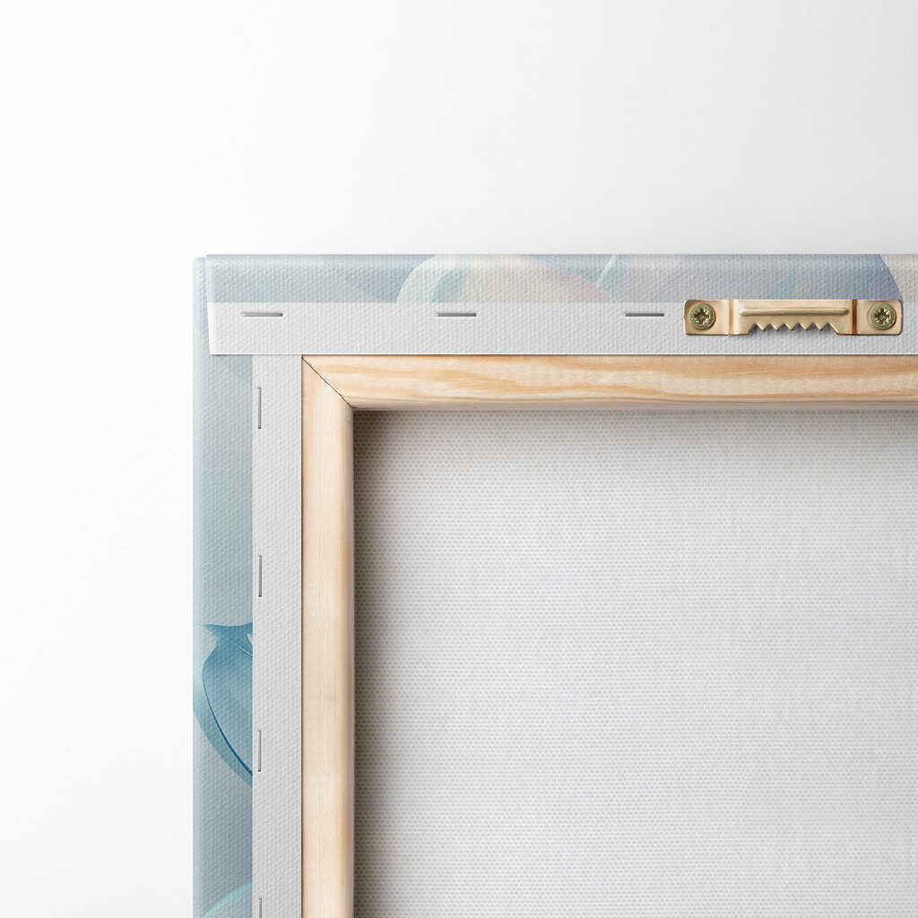 Blauwe bloem in pastel — achterkant