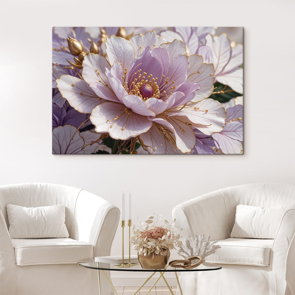 Lila bloem, gouden nerven — interieur 2